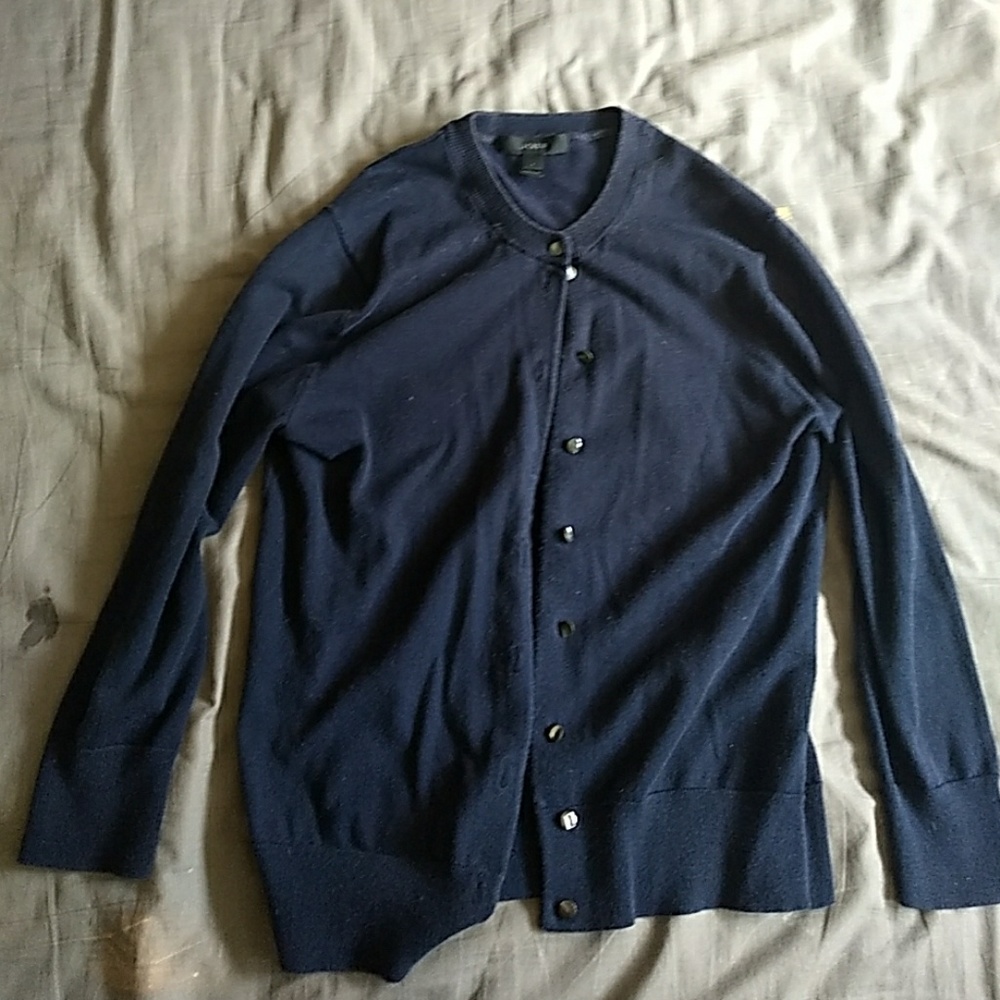 J. Crew Navy Cardigan Small